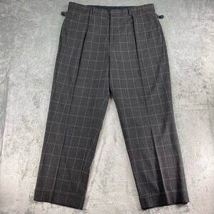 Vtg Polo Golf Ralph Lauren Pants Mens 38x32 (fit 38x29) Windowpane Dress Pleated